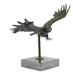 Flying High American Eagle Bronze Sculpture