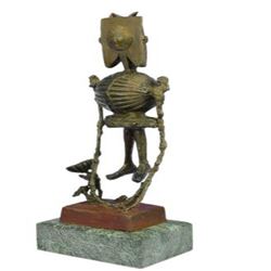 Abstract Modern Art Little Sunshine Bronze Sculpture on Marble Base Figurine