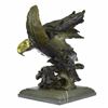 Image 2 : American Eagle on Marble Base Bronze Sculpture