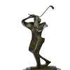 Image 3 : Abstract Golfer Modern Art Bronze Sculpture