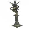 Image 2 : Guardian Angel Protecting Nude Woman Mythical Candelabra Bronze Sculpture