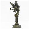 Image 3 : Guardian Angel Protecting Nude Woman Mythical Candelabra Bronze Sculpture