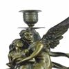 Image 6 : Guardian Angel Protecting Nude Woman Mythical Candelabra Bronze Sculpture