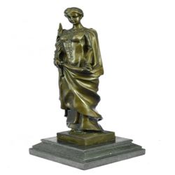 Declaration of Peace Young Woman with Sword and Lantern Bronze Sculpture