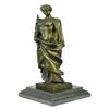 Image 1 : Declaration of Peace Young Woman with Sword and Lantern Bronze Sculpture