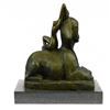 Image 3 : French Nude Nymph Resting on Sphinx Bronze Sculpture