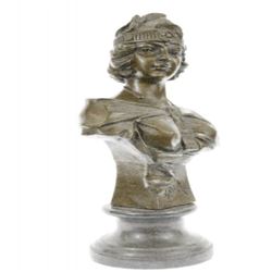 Zora Bronze Sculpture on Marble Base Figurine