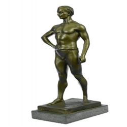 Roman God Bronze Sculpture on Marble base Statue
