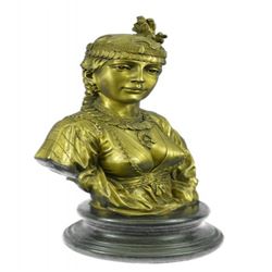 Egyptian Lady Le Caire Bronze Sculpture