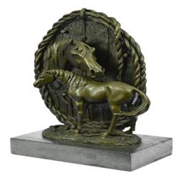 Superb Horse Trophy Bronze Bust Sculpture
