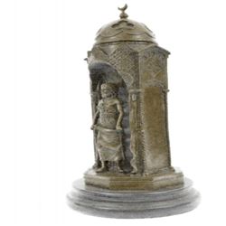 Guarded Harem Bronze Sculpture on Marble Base Statue