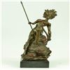Image 1 : Naked Bust Amazon Female Warrior with Bow Bronze Sculpture