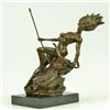 Image 3 : Naked Bust Amazon Female Warrior with Bow Bronze Sculpture
