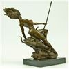 Image 5 : Naked Bust Amazon Female Warrior with Bow Bronze Sculpture