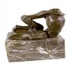 Image 5 : Naked Female on Rock Bronze Sculpture