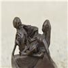 Image 2 : Nude Lady Skeletal Figural on Boat Bronze Ashtray Sculpture