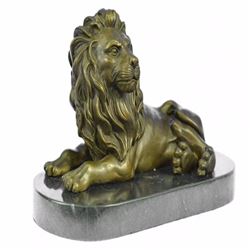 Male Lion Jungle Edition King Bronze Sculptur