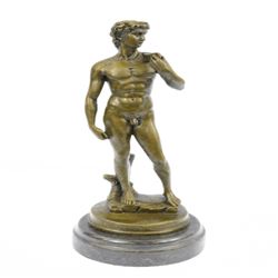 Renaissance of Nude David Bronze Sculpture