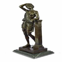 Lovely Nude Greek Goddess Bronze Figurine
