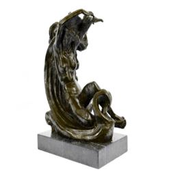 Venus on The Moon Bronze Sculpture on Marble Base Statue
