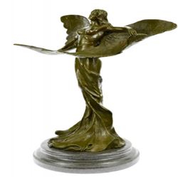 Erotic Sexy Butterfly Angel Bronze Sculpture