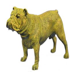 English Bulldog Dog Bronze Sculpture