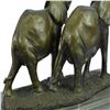 Image 8 : Two Walking African Elephants Bronze Sculpture