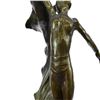Image 7 : Nude Flag Dancer Bronze Sculpture on Marble Base Statue