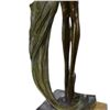 Image 8 : Nude Flag Dancer Bronze Sculpture on Marble Base Statue