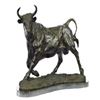 Image 1 : Art Deco Hot Cast Bull Bronze Sculpture