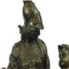 Image 6 : Roman Warrior With Child Bronze Sculpture on Marble Base Figurine