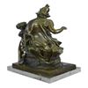 Image 8 : Roman Warrior With Child Bronze Sculpture on Marble Base Figurine