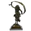 Image 3 : Beauty Ribbon Dancer Bronze Sculpture on Marble Base Statue