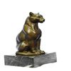 Image 1 : Modern Mountain Lion Bronze Sculpture