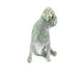 Image 1 : White Patina Miniature Pug Dog Bronze Sculpture