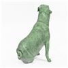 Image 3 : Green Patina Pug Dog Bronze Sculpture