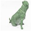 Image 4 : Green Patina Pug Dog Bronze Sculpture