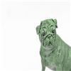 Image 6 : Green Patina Pug Dog Bronze Sculpture