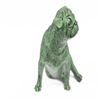 Image 9 : Green Patina Pug Dog Bronze Sculpture