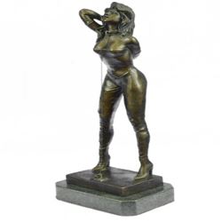 Erotic Sexy Bondage Girl Chastity Bronze Sculpture