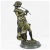 Image 5 : Female Flute Player Bronze Sculpture