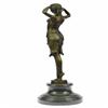 Image 2 : Dancer Bronze Statue on Marble Base Sculpture