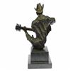 Image 3 : Guitar Player Bronze Figurine on Marble Base Statue
