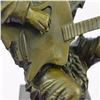 Image 8 : Guitar Player Bronze Figurine on Marble Base Statue