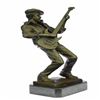 Image 5 : Guitar Player Singer Bronze Sculpture on Marble Base Statue