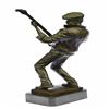 Image 8 : Guitar Player Singer Bronze Sculpture on Marble Base Statue