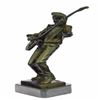 Image 9 : Guitar Player Singer Bronze Sculpture on Marble Base Statue