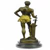 Image 3 : Nude Warrior Bronze Sculpture on Marble base Statue