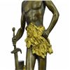 Image 7 : Nude Warrior Bronze Sculpture on Marble base Statue