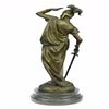 Image 2 : Roman Legion Soldier Bronze Sculpture on Marble Base Figurine
